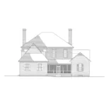 Colonial House Plan Rear Elevation - Lightfoot House Georgian Home 128D-0094 - Shop House Plans and More