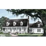 Farmhouse Plan Front Image - La Petite Natchez Country Home 128D-0095 - Shop House Plans and More