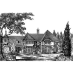 Tudor House Plan Front Image of House - Manoir Luxury European Home 128D-0096 - Shop House Plans and More