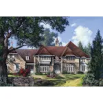 Tudor House Plan Front of Home - Manoir Luxury European Home 128D-0096 - Shop House Plans and More