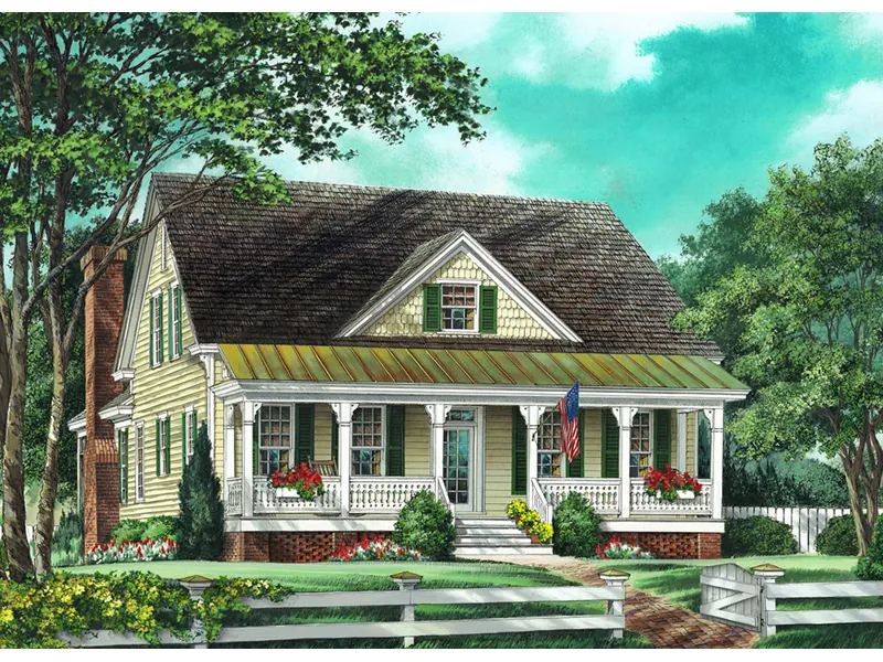 Traditional House Plan Front Image - Meadow Lark Acadian Home 128D-0097 - Shop House Plans and More