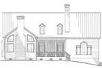 Ranch House Plan Rear Elevation - Mount Pleasant Lowcountry Home 128D-0104 - Shop House Plans and More