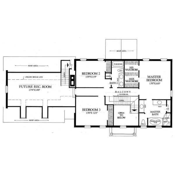 Georgian House Plan Second Floor - Myers Park Greek Revival Home 128D-0105 - Shop House Plans and More