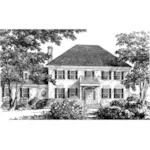 Georgian House Plan Front Image of House - Myers Park Greek Revival Home 128D-0105 - Shop House Plans and More