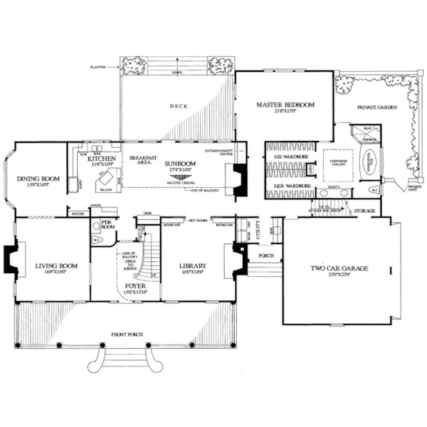 Luxury House Plan First Floor - Natchez Delta Southern Home 128D-0106 - Shop House Plans and More