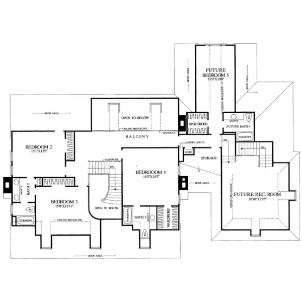 Luxury House Plan Second Floor - Natchez Delta Southern Home 128D-0106 - Shop House Plans and More