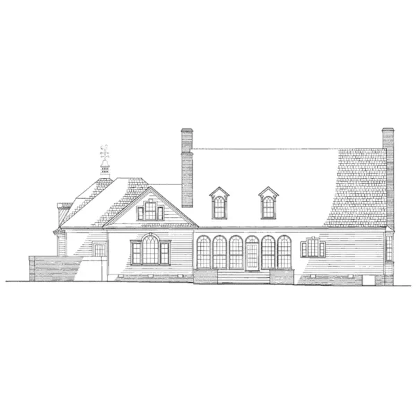 Luxury House Plan Rear Elevation - Natchez Delta Southern Home 128D-0106 - Shop House Plans and More