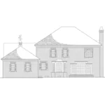 Traditional House Plan Rear Elevation - New Iberia Plantation Home 128D-0108 - Shop House Plans and More