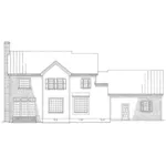 Beach & Coastal House Plan Rear Elevation - Ocracoke Cottage Farmhouse 128D-0109 - Shop House Plans and More