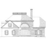 Early American House Plan Rear Elevation - Philadelphia Traditional Home 128D-0110 - Shop House Plans and More