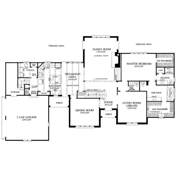 Rustic House Plan First Floor - Provence Lac European Home 128D-0113 - Shop House Plans and More