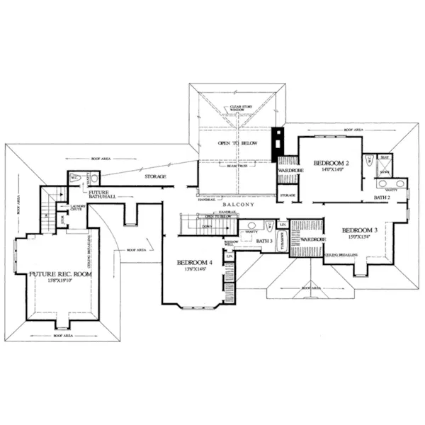 Rustic House Plan Second Floor - Provence Lac European Home 128D-0113 - Shop House Plans and More