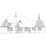 Rustic House Plan Rear Elevation - Provence Lac European Home 128D-0113 - Shop House Plans and More