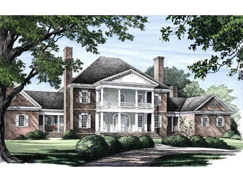 Country House Plan Front Image - Richmond Bend Plantation Home 128D-0115 - Shop House Plans and More