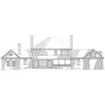 Early American House Plan Rear Elevation - Richmond Bend Plantation Home 128D-0115 - Shop House Plans and More