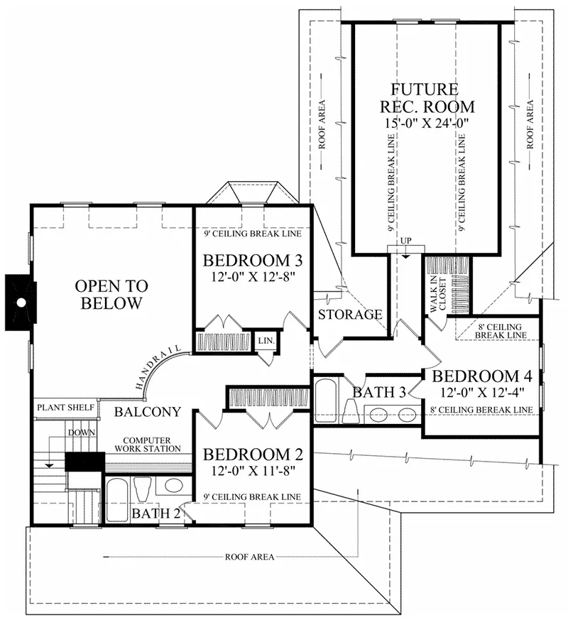 Country House Plan Second Floor - Rocky Springs Farmhouse 128D-0117 - Shop House Plans and More