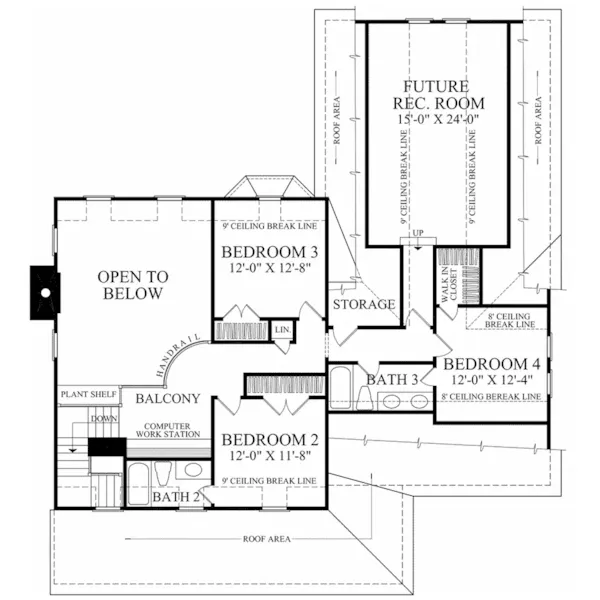 Farmhouse Plan Second Floor - Rocky Springs Farmhouse 128D-0117 - Shop House Plans and More