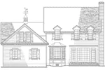 Country House Plan Rear Elevation - Rocky Springs Farmhouse 128D-0117 - Shop House Plans and More