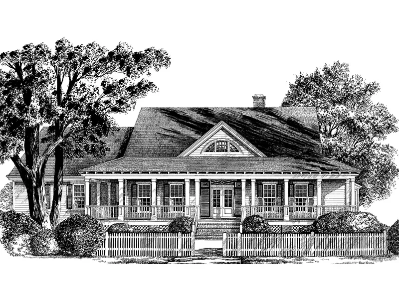 Traditional House Plan Front Image of House - Santee River Lowcountry Home 128D-0118 - Shop House Plans and More