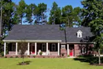 Lowcountry House Plan Front of Home - Shady Banks Acadian Home 128D-0120 - Shop House Plans and More