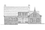Georgian House Plan Rear Elevation - Shields House Southern Home 128D-0122 - Shop House Plans and More