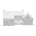 Georgian House Plan Rear Elevation - Shields House Southern Home 128D-0122 - Shop House Plans and More