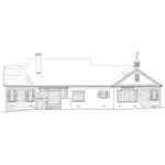 Colonial House Plan Rear Elevation - Somerset Lane Traditional Home 128D-0124 - Shop House Plans and More