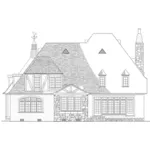 English Cottage House Plan Rear Elevation - St. Claire Tudor Luxury Home 128D-0127 - Shop House Plans and More