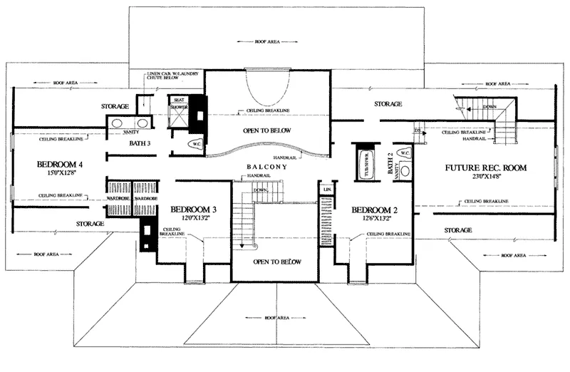 Southern House Plan Second Floor - Summer Hill Southern Home 128D-0131 - Shop House Plans and More