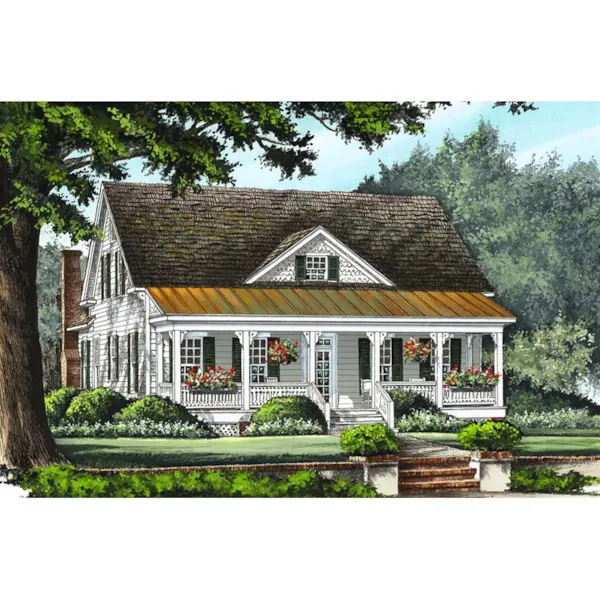 Southern House Plan Front Image - Sweet Briar Acadian Farmhouse 128D-0133 - Shop House Plans and More