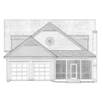 Southern House Plan Rear Elevation - Sweet Briar Acadian Farmhouse 128D-0133 - Shop House Plans and More