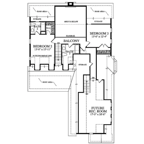 Country House Plan Second Floor - Tanglewoods Shingle Farmhouse 128D-0135 - Shop House Plans and More