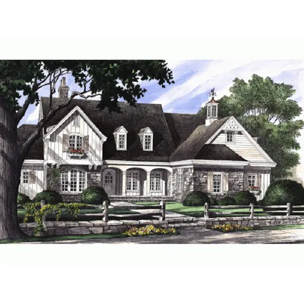 Ranch House Plan Front Image - Thistlewood European Home 128D-0138 - Shop House Plans and More