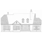 Ranch House Plan Rear Elevation - Thistlewood European Home 128D-0138 - Shop House Plans and More