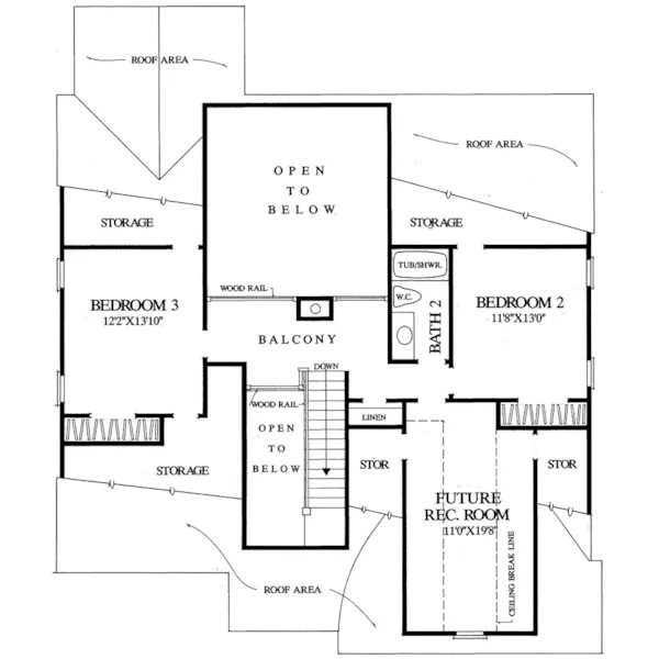 Neoclassical House Plan Second Floor - Turnberry Lane Country Home 128D-0140 - Shop House Plans and More