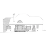 Traditional House Plan Rear Elevation - Twin Oaks Luxury Georgian Home 128D-0141 - Shop House Plans and More