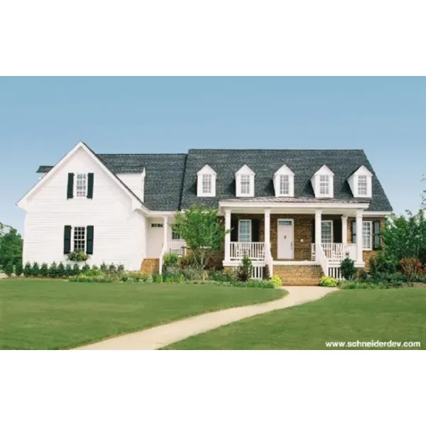 Colonial House Plan Front of Home - Virginia Farmhouse Home 128D-0143 - Shop House Plans and More