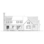 Colonial House Plan Rear Elevation - Virginia Farmhouse Home 128D-0143 - Shop House Plans and More