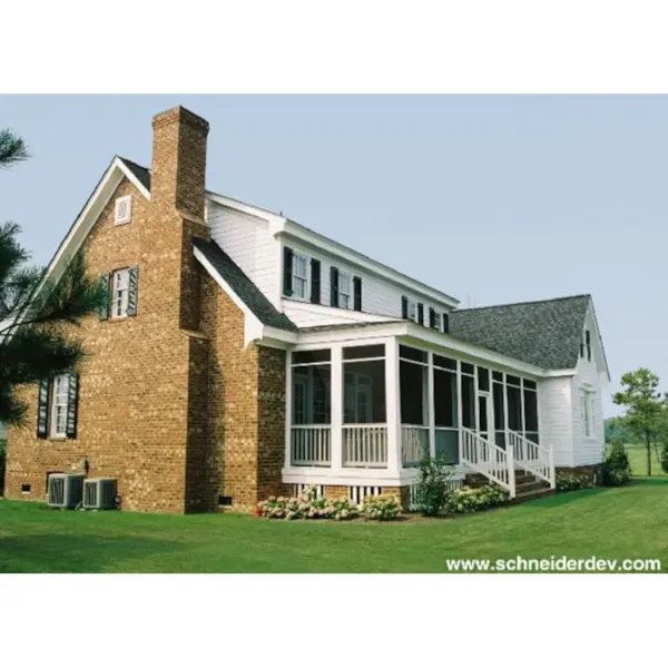 Colonial House Plan Rear Photo 01 - Virginia Farmhouse Home 128D-0143 - Shop House Plans and More