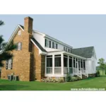 Colonial House Plan Rear Photo 01 - Virginia Farmhouse Home 128D-0143 - Shop House Plans and More