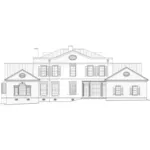 Traditional House Plan Rear Elevation - Winchester Lane Country Home 128D-0145 - Shop House Plans and More