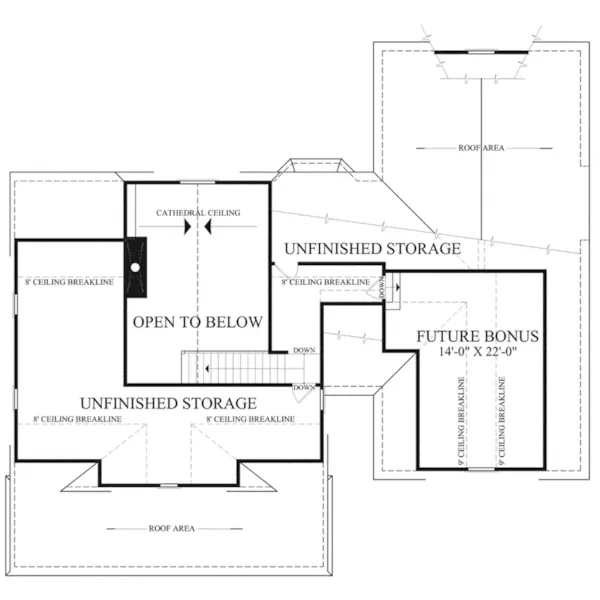 Cape Cod & New England House Plan Second Floor - Winnabow Country Home 128D-0146 - Shop House Plans and More