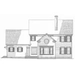 Country House Plan Rear Elevation - Wood Bridge Georgian Home 128D-0147 - Shop House Plans and More