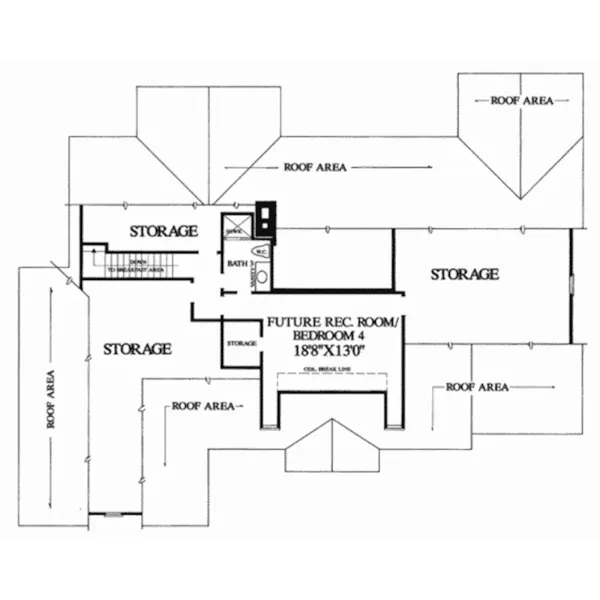 Waterfront House Plan Second Floor - Albany Lane Southern Home 128D-0149 - Shop House Plans and More