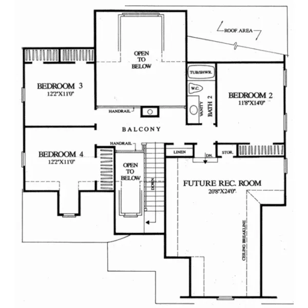 European House Plan Second Floor - Annabelle Bay Country Home 128D-0152 - Shop House Plans and More