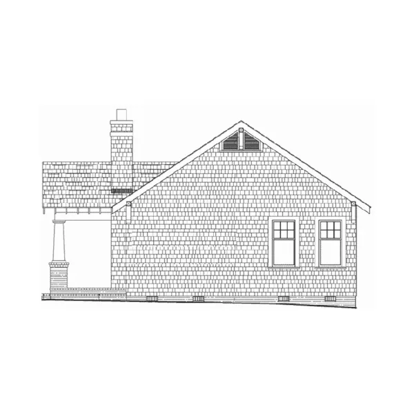 Ranch House Plan Rear Elevation - Applewood Country Home 128D-0153 - Shop House Plans and More