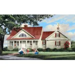 Lowcountry House Plan Front of Home - Bayview Hill Country Home 128D-0159 - Search House Plans and More