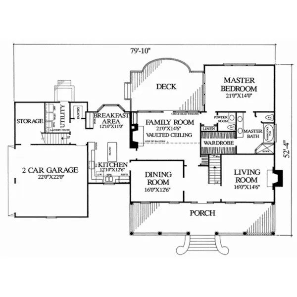 Farmhouse Plan First Floor - Berryhill Country Home 128D-0162 - Shop House Plans and More