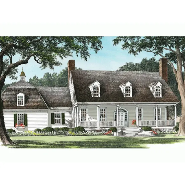 Farmhouse Plan Front Image - Berryhill Country Home 128D-0162 - Shop House Plans and More