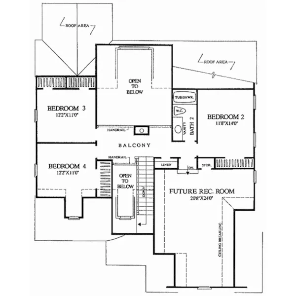 European House Plan Second Floor - Blackberry Lane Country Home 128D-0163 - Shop House Plans and More